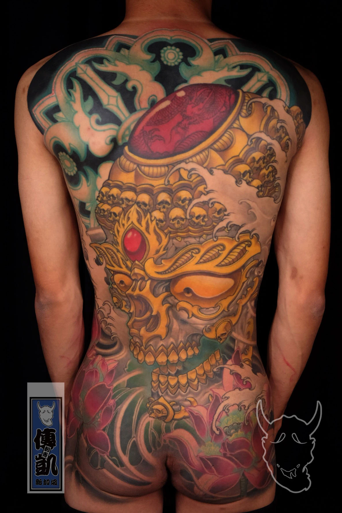 new-traditional-japanese-tibetan-skull-full-back-tattoo2